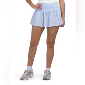 Gottex Accordion Light Blue Athletic Skort  Active Tennis Golf Skirt Size XL NWT